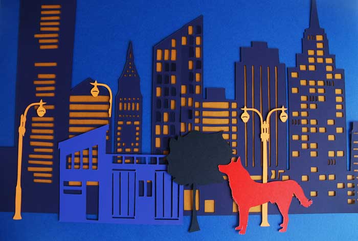 New York, Ville papier découpé, Kirigami, Nouvel An Chinois, 2018, Laure Devenelle