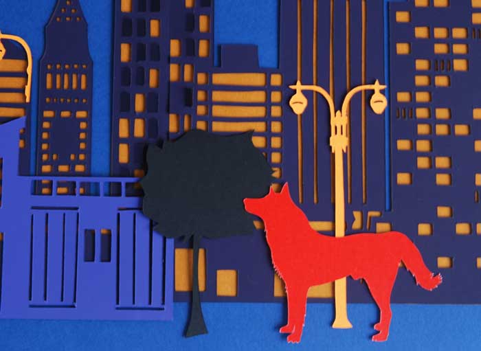 New York, zoom, Ville papier découpé, Kirigami, Nouvel An Chinois, 2018, Laure Devenelle