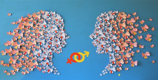 installation-murale-egalite-femme-homme-orchidée-colombe-visages-profiles-paper-art-oeuvre-participative-avec-femmes-de-la-maison-des-droits-des-femmes-Mitry-Mory-creation-Laure-Devenelle-2019
