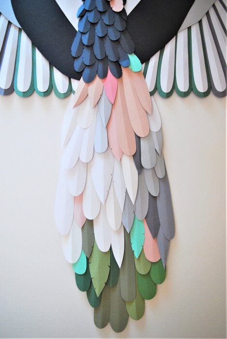 Plumage-Oiseau-paper-art-sculpture-2020-Laure-Devenelle