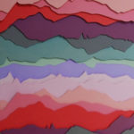 Paysage, Landscape paper art, superposition strate de papier, Laure Devenelle